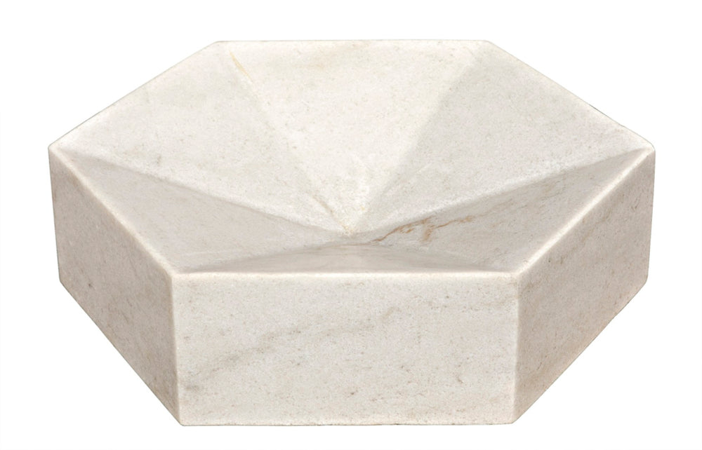 Noir Conda Tray - Hand-Formed Bianco Crown Marble Accent for Candles, Decor, and Everyday Essentials AC148