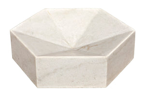 Noir Conda Tray - Hand-Formed Bianco Crown Marble Accent for Candles, Decor, and Everyday Essentials AC148