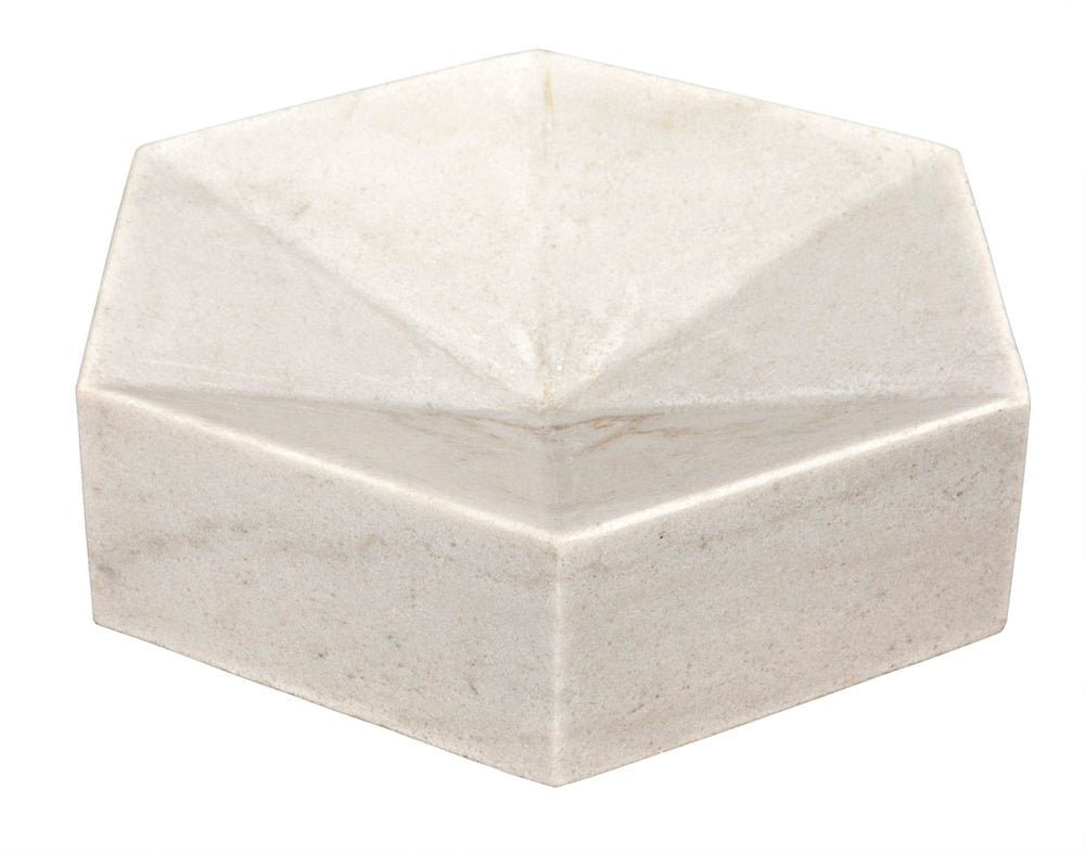 Noir Conda Tray - Hand-Formed Bianco Crown Marble Accent for Candles, Decor, and Everyday Essentials AC148