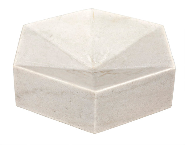Noir Conda Tray - Hand-Formed Bianco Crown Marble Accent for Candles, Decor, and Everyday Essentials AC148
