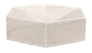 Noir Conda Tray - Hand-Formed Bianco Crown Marble Accent for Candles, Decor, and Everyday Essentials AC148