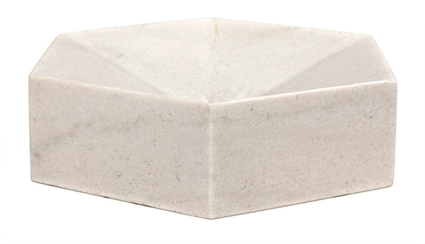 Noir Conda Tray - Hand-Formed Bianco Crown Marble Accent for Candles, Decor, and Everyday Essentials AC148