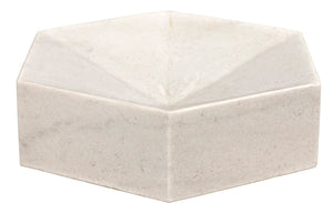 Noir Conda Tray - Hand-Formed Bianco Crown Marble Accent for Candles, Decor, and Everyday Essentials AC148