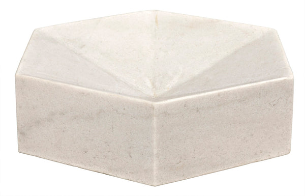 Noir Conda Tray - Hand-Formed Bianco Crown Marble Accent for Candles, Decor, and Everyday Essentials AC148