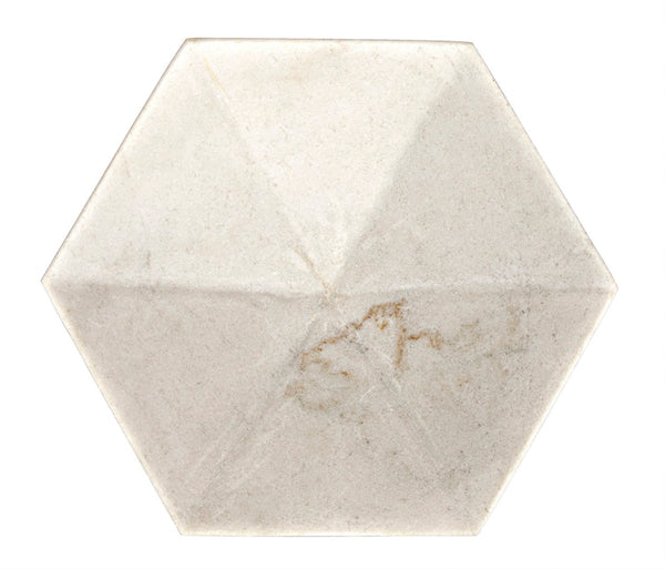 Noir Conda Tray - Hand-Formed Bianco Crown Marble Accent for Candles, Decor, and Everyday Essentials AC148