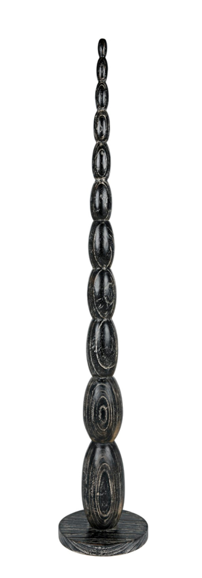 Noir Freia Sculpture in Cinder Black - Hand-Carved Mindi Wood Art for Modern Interiors & Bold Displays AC150CB