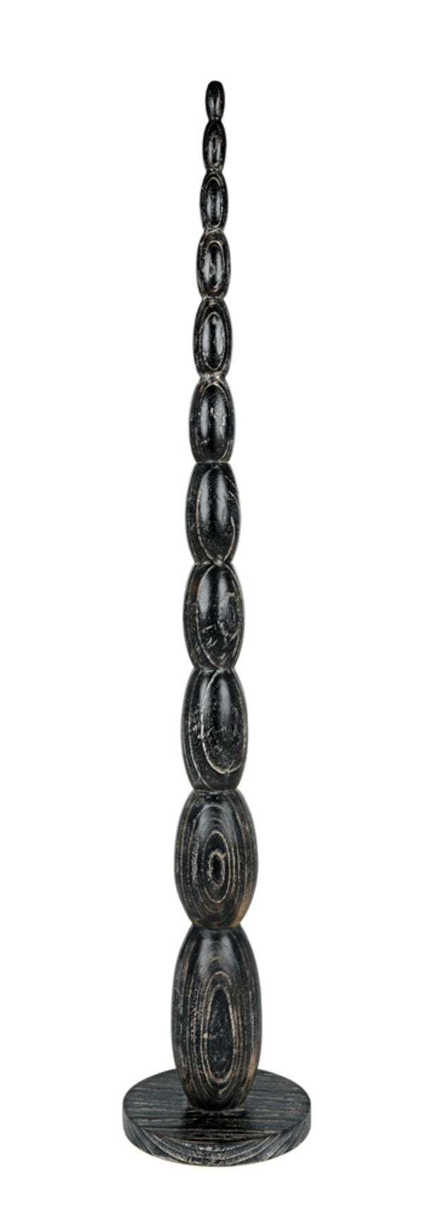 Noir Freia Sculpture in Cinder Black - Hand-Carved Mindi Wood Art for Modern Interiors & Bold Displays AC150CB
