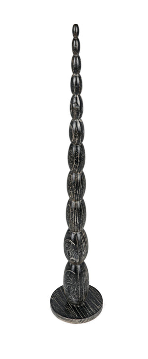 Noir Freia Sculpture in Cinder Black - Hand-Carved Mindi Wood Art for Modern Interiors & Bold Displays AC150CB