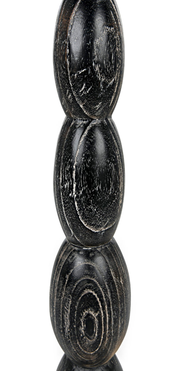 Noir Freia Sculpture in Cinder Black - Hand-Carved Mindi Wood Art for Modern Interiors & Bold Displays AC150CB