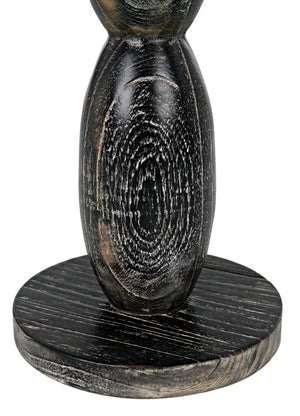 Noir Freia Sculpture in Cinder Black - Hand-Carved Mindi Wood Art for Modern Interiors & Bold Displays AC150CB