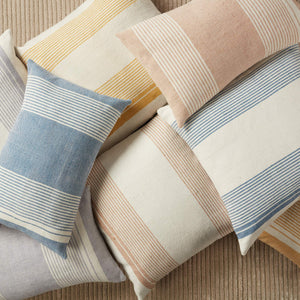 Jaipur Living Jaipur Living Parque Ticking Stripe Pet Yarn Indoor Outdoor Square Pillow Cover Gold PLC102475