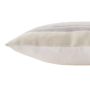 Jaipur Living Jaipur Living Parque Ticking Stripe Pet Yarn Indoor Outdoor Square Pillow Cover Gray PLC102477
