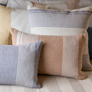 Jaipur Living Jaipur Living Acapulco Ticking Stripe Outdoor Poly Fill Pillow for Coastal Patio Spaces Gray PLW103765