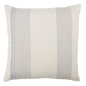Jaipur Living Jaipur Living Parque Ticking Stripe Pet Yarn Indoor Outdoor Square Pillow Cover Gray PLC102477