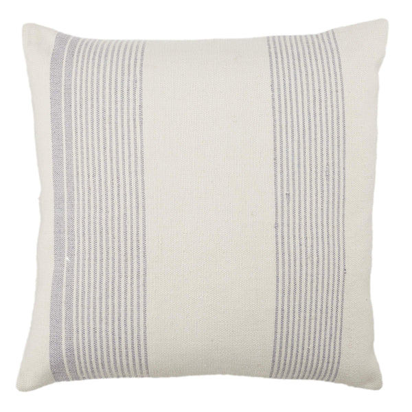 Jaipur Living Jaipur Living Parque Ticking Stripe Pet Yarn Indoor Outdoor Square Pillow Cover Gray PLC102477