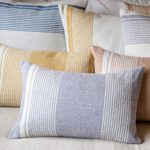 Jaipur Living Jaipur Living Carinda Ticking Stripe Pet Yarn Lumbar Pillow Cover for Outdoor Patios Gold PLC102493