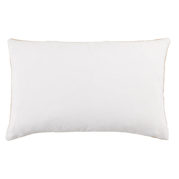 Jaipur Living Jaipur Living Carinda Ticking Stripe Lumbar Pillow Pet Yarn Outdoor Patio Accent Tan PLW103796