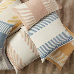 Jaipur Living Jaipur Living Carinda Ticking Stripe Pet Yarn Lumbar Pillow Cover for Outdoor Patios Tan PLC102494