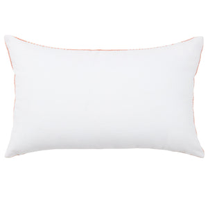 Jaipur Living Jaipur Living Carinda Handcrafted Ticking Stripe Lumbar Pillow for Coastal Outdoor Spaces Orange Poly Fill PLW104028