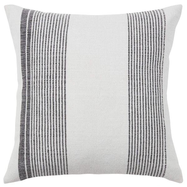 Jaipur Living Jaipur Living Parque Handmade Ticking Stripe Pet Yarn Pillow Cover for Patio Sunroom Cream PLC102624