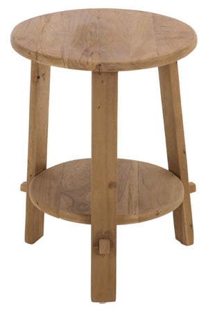 Safavieh Springs Solid Teak Accent Table Organic Natural Grain Compact Square Living Room Side ACC1000A