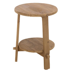 Safavieh Springs Solid Teak Accent Table Organic Natural Grain Compact Square Living Room Side ACC1000A