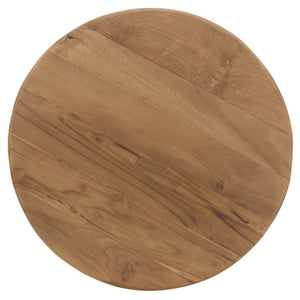 Safavieh Springs Solid Teak Accent Table Organic Natural Grain Compact Square Living Room Side ACC1000A