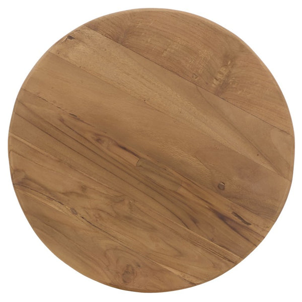 Safavieh Springs Solid Teak Accent Table Organic Natural Grain Compact Square Living Room Side ACC1000A