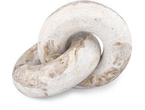 Meridian Furniture Knot Sculpture Handcrafted Marble Art Deco Tabletop Accent with Natural Veining for Console Table Beige 6" W x 6" D x 5" H ACC101-Beige