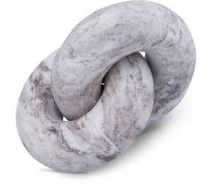 Meridian Furniture Knot Sculpture Handcrafted Marble Art Deco Tabletop Accent with Natural Veining for Console Table Brown 6" W x 6" D x 5" H ACC101-Brown