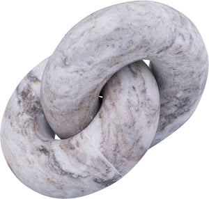 Meridian Furniture Knot Sculpture Handcrafted Marble Art Deco Tabletop Accent with Natural Veining for Console Table Brown 6" W x 6" D x 5" H ACC101-Brown