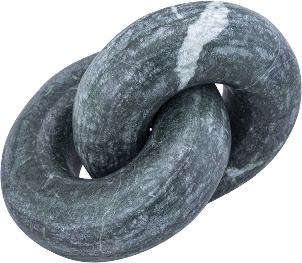 Meridian Furniture Knot Sculpture Handcrafted Marble Art Deco Tabletop Accent with Natural Veining for Console Table Green 6" W x 6" D x 5" H ACC101-Green