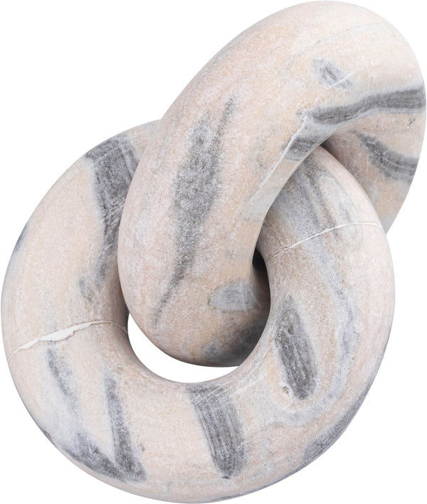 Meridian Furniture Knot Sculpture Handcrafted Marble Art Deco Tabletop Accent with Natural Veining for Console Table Pink 6" W x 6" D x 5" H ACC101-Pink