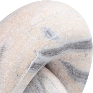 Meridian Furniture Knot Sculpture Handcrafted Marble Art Deco Tabletop Accent with Natural Veining for Console Table Pink 6" W x 6" D x 5" H ACC101-Pink