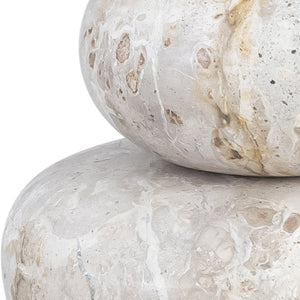 Meridian Furniture Pumpkin Form Marble Sculptural Set of Three Organic Stone Tabletop Decorative Accents Beige ACC103-Beige