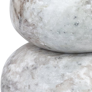 Meridian Furniture Pumpkin Form Marble Sculptural Set of Three Organic Stone Tabletop Decorative Accents Brown ACC103-Brown