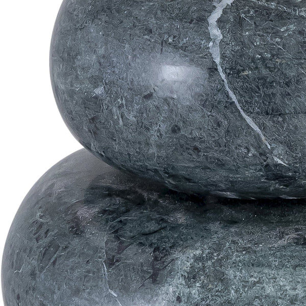 Meridian Furniture Pumpkin Form Marble Sculptural Set of Three Organic Stone Tabletop Decorative Accents Green ACC103-Green