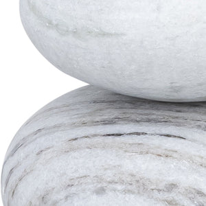 Meridian Furniture Pumpkin Form Marble Sculptural Set of Three Organic Stone Tabletop Decorative Accents Panda ACC103-Panda