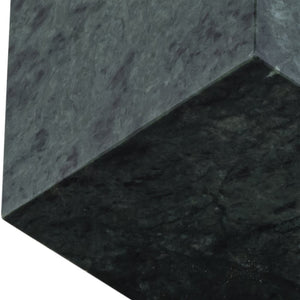 Meridian Furniture Block Genuine Stone Sculptural Cube Accent with Natural Veining for Shelves and Tabletops Green Genuine Marble ACC104-Green