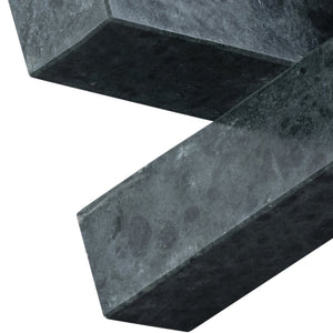 Meridian Furniture Stix Hand-finished Stone Sculptural Accent with Natural Veining for Shelves and Tabletop Decor Green Genuine Marble ACC106-Green