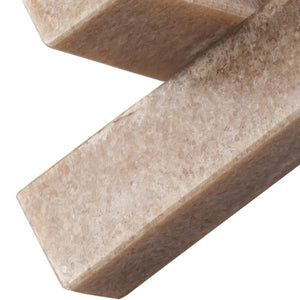 Meridian Furniture Stix Hand-finished Stone Sculptural Accent with Natural Veining for Shelves and Tabletop Decor Pink Genuine Marble ACC106-Pink