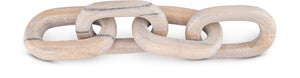 Meridian Furniture Lynx Sculptural Chain Links Carved Stone Tabletop Accent with Natural Veining for Shelves Pink Genuine Marble ACC108-Pink