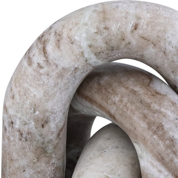 Meridian Furniture Arco Sculptural Set of Three Hand Carved Natural Stone Arch Accents for Shelf or Console Brown Genuine Marble ACC109-Brown