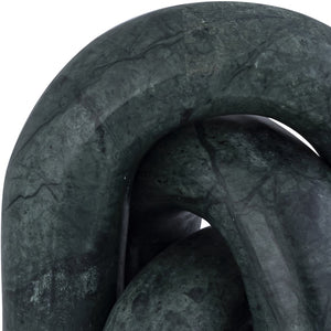 Meridian Furniture Arco Sculptural Set of Three Hand Carved Natural Stone Arch Accents for Shelf or Console Green Genuine Marble ACC109-Green