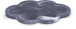 Meridian Furniture Rimini Clover Trefoil Tray Sculptural Natural Stone Catchall Accent for Vanity or Console Black Genuine Marble ACC111-Black