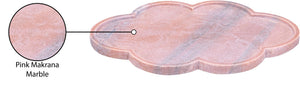 Meridian Furniture Rimini Clover Trefoil Tray Sculptural Natural Stone Catchall Accent for Vanity or Console Pink Genuine Marble ACC111-Pink