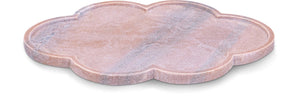 Meridian Furniture Rimini Clover Trefoil Tray Sculptural Natural Stone Catchall Accent for Vanity or Console Pink Genuine Marble ACC111-Pink