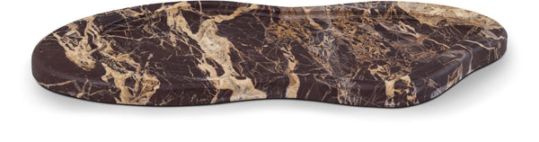 Meridian Furniture Arezzo Oval Stone Decorative Tray with Natural Veining for Vanity Console or Coffee Table Cherry Genuine Marble ACC112-Cherry
