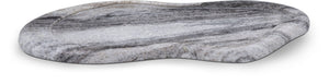 Meridian Furniture Arezzo Oval Stone Decorative Tray with Natural Veining for Vanity Console or Coffee Table Panda Genuine Marble ACC112-Panda