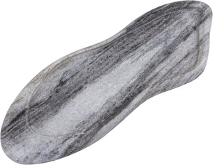 Meridian Furniture Arezzo Oval Stone Decorative Tray with Natural Veining for Vanity Console or Coffee Table Panda Genuine Marble ACC112-Panda